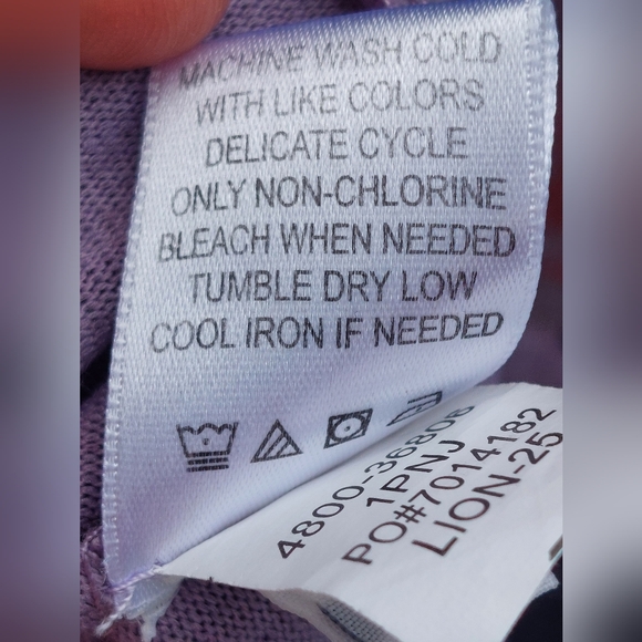 One World Longsleeve Purple/Pink Top XL - Picture 6 of 9